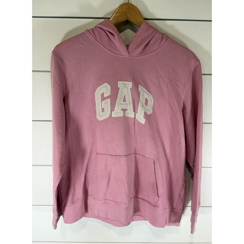 Gap Pink Hoodie White XL Logo Sweatshirt Hooded Athleisure Streetwear